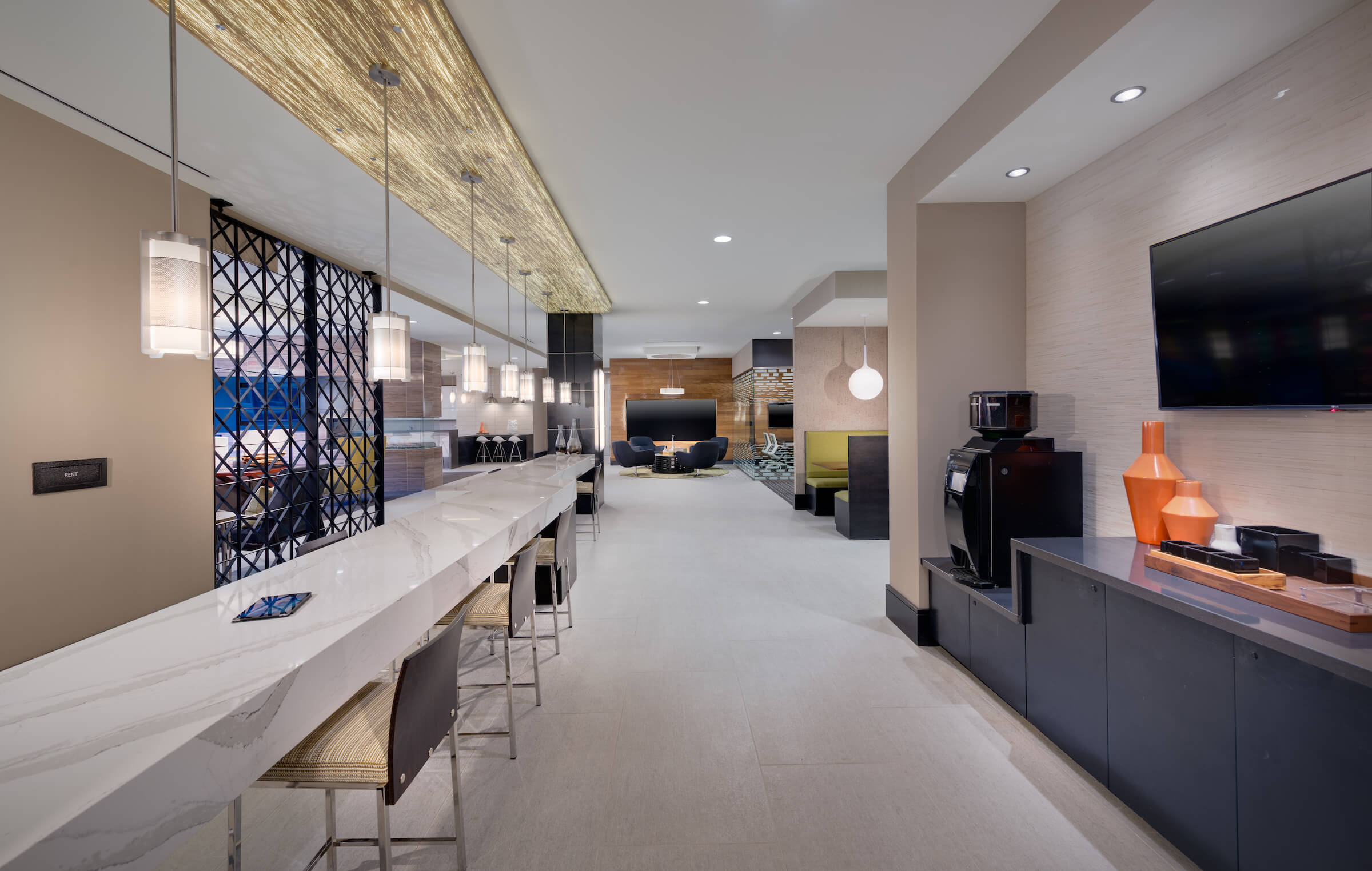 Coffee bar for resident's convenience.