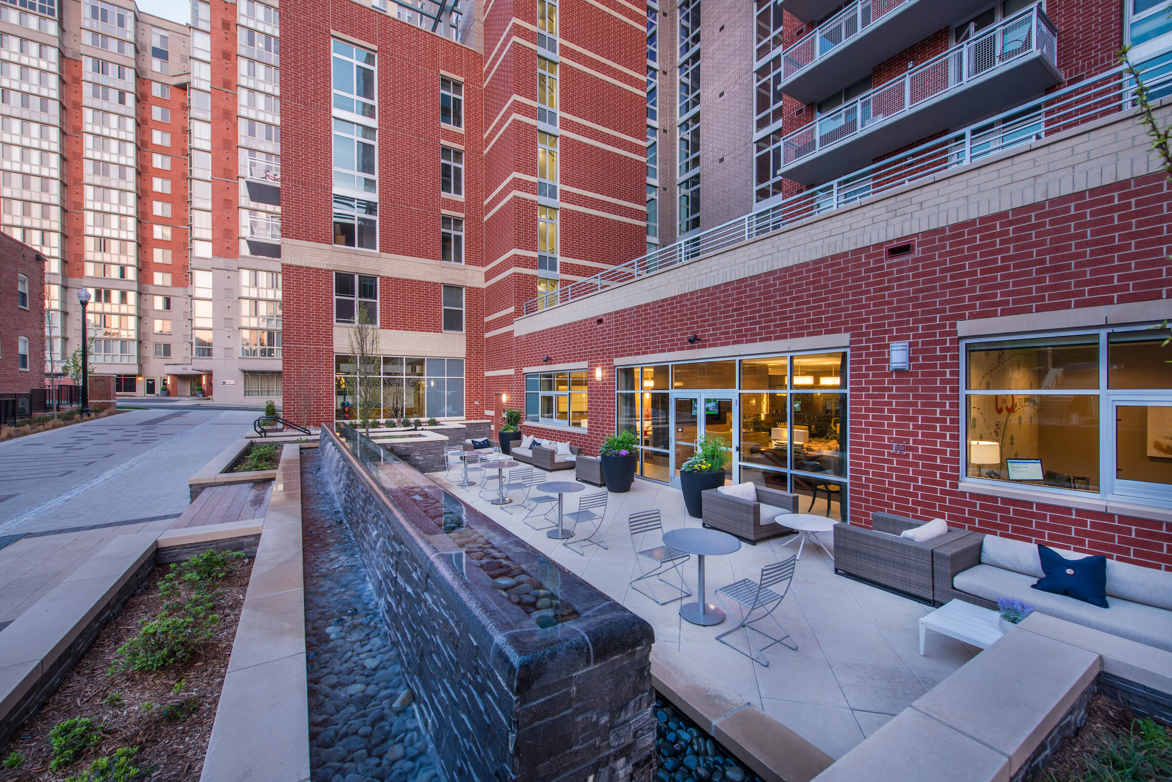 Enjoy a meal, or a meeting from our courtyard.